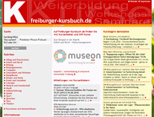 Tablet Screenshot of freiburger-kursbuch.de